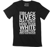 Camiseta ULTRABASIC para hombre Check Your Privilege Black Lives Matter BLM America Apparel XS negro
