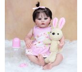 BZDOLL 48CM 3D tono de piel venas visibles suave silicona Reborn Baby Doll juguete para niña 19 pulgadas niño Bebe Play House Boneca realista 48cm 3D-paint Skin Doll