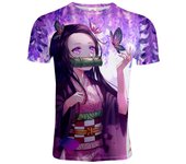 Camiseta de Anime de moda para hombres/mujeres Demon Slayer Kimetsu No Yaiba Camiseta estampada 3D camisetas casuales XL