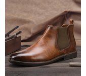 Nuevas botas Chelsea para hombre, zapatos británicos para hombre, botas cortas de talla grande para hombre, de color retro 40