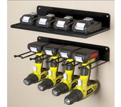 Organizador de herramientas eléctricas de mano, estante flotante para herramientas de pared, soporte para taladros eléctricos, resistente para taller y garaje.