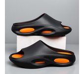 Zapatillas de hombre de moda para interior, deportivas, de ocio, para playa, para verano, antideslizantes, con suela gruesa, sandalias de diseño para hombre 40-41 beige