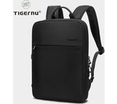 Tigernu-mochila expandible para hombre y mujer, morral para ordenador portátil de 15,6 pulgadas, bolso ligero informal para niña, mochila de viaje 29*8/15*42cm negro