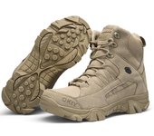 Botas de hombre para exteriores, impermeables, de gamuza de vaca, para trabajo, botines para hombre, zapatos de seguridad para senderismo, zapatos deportivos para hombre 39 beige