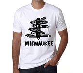 Camiseta vintage para hombre Camiseta con gráfico Time for New Advantures Milwaukee White XS blanco