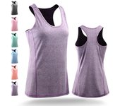 Camisetas de yoga para mujer, chalecos deportivos, camisetas de fitness, camisetas sin mangas, mallas de secado rápido, camisetas para correr, ropa de gimnasio M púrpura