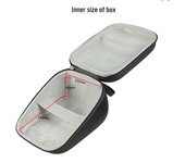 Bolsa de almacenamiento para tensiómetro portátil Omron - Caja de protección y medición electrónica 14.5*12.2*9cm negro