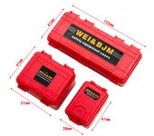 3 uds Mini caja de herramientas accesorios de decoración de maletero reemplazo para 1:10 Coches sobre orugas con control remoto naranja