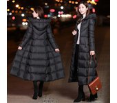 Abrigo largo de invierno Parker para mujer, chaqueta gruesa y cálida con capucha, chaqueta larga y esponjosa, chaqueta cálida para la nieve 3XL