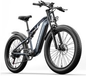 Bicicleta eléctrica de montaña Shengmilo MX05 de 1000 W Bafang para adultos, batería de 48 V y 17,5 Ah, neumáticos anchos. grey