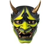 Máscara Prajna de color japonés, Rey Demonio, Cien Fantasmas, desfile nocturno, resina, maquillaje facial, accesorios de disfraz, máscara para fiesta de baile festivo 1