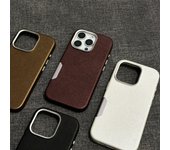 Funda de cuero con estampado cruzado para iPhone 16 Pro Max - Carcasa rígida de cuero a prueba de golpes con botón de cámara para iPhone 16/15/14/Pro/Pro Max iPhone 15 rojo vino