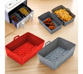 Molde rectangular antiadherente para hornear pasteles para freidora de aire