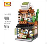 LOZ 1656 City Street Matcha té verde pastelería tienda arquitectura DIY Mini bloques de construcción juguete para niños regalo sin caja