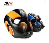 BNPRO Casco de boxeo para niños, jóvenes, adultos, mujeres y hombres, MMA, Muay Thai, Sanda, Kickboxing, Taekwondo, casco protector M 4-8yrs rojo