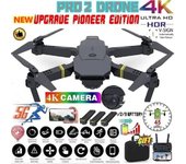2024 nuevo Dron plegable E58 RC profesional 4K cámara única/Dual Wifi cámara gran angular cuadricóptero aéreo batería de larga duración juguetes RC single camera 1 battery negro