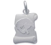 Les Trésors De Lily [I9065] - Pendentif Argent 'Bélier' argenté - 13x15 mm plata