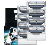 Cuchilla de afeitar para hombres, cuchillas de 3 capas, casetes de afeitar, cuchillas de afeitar faciales, aptas para Mache 3 8pcs