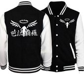 Anime japonés Tokyo Revengers Chaqueta para hombre Chaquetas de béisbol para hombres Mujeres Manga larga Manga Primavera Otoño Hip Hop Béisbol Uniforme Abrigos Ropa de calle L negro