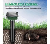Repelente ultrasónico de energía Solar, repelente sónico de ratón Gopher, repelente de plagas y roedores para jardín de granja al aire libre, 2 uds. 2pcs