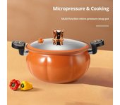 Olla a presión micro de 8L y 5L con diseño de calabaza naranja, nueva olla para sopa de tipo doméstico, olla antiadherente multifuncional, olla universal para sopa a gas. 5L verde