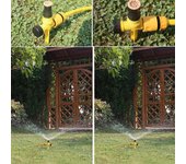 Aspersor de jardín con rotación de 360°, sistema de riego automático para agricultura, césped, granja, invernadero, riego de plantas. verde