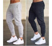 Pantalones deportivos para correr para hombre, pantalones informales para entrenamiento diario, pantalones deportivos transpirables de algodón para correr, pantalones deportivos para tenis, fútbol, ​​pantalones de gimnasio L rojo