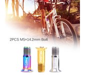 M5x14.2mm bicicleta MTB perno bicicleta de montaña tornillo de vástago ultraligero oro