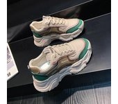 Zapatos deportivos casuales para mujer, zapatillas de deporte con cordones cómodas de otoño, zapatos de mujer con suela gruesa aumentada, zapatos vulcanizados para mujer 35