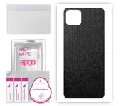 apgo Protective Skin Sticker for the back compatible with Oppo A53, Wrap Film, Foil, Vinyl - Pattern Black Honeycomb