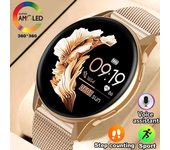 SACOSDING 2024 Relojes inteligentes para mujer Reloj inteligente para mujer Reloj de pulsera rosa para mujer Reloj de fitness con llamadas Bluetooth Pulsera inteligente para niña color rosa