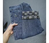 Vaqueros elásticos bordados de corte entallado para hombre (primavera 2024): pantalones rectos de alta calidad que combinan con todo. 29 (22 inches) 110 lbs