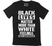 Camiseta ULTRABASIC para hombre Black Lives Matter More Than White Feelings BLM Tee XS negro