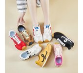 Zapatillas deportivas de moda para mujer, informales, para caminar, cómodas y transpirables, con cordones, ligeras y antideslizantes. 35