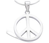 Les Trésors De Lily [G8839] - Pendentif Argent 'Peace' argenté (rhodié) - 17 mm plata