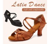 Zapatos de baile de salón latino para salsa para mujeres y niñas, zapatos de baile de salón con tacón de 5 cm. 39 blanco