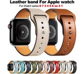 Correa de cuero para Apple Watch Band 44mm 45mm 41mm 40mm 42mm 38mm 49mm 45mm Correa Pulsera IWatch Series 8 Ultra 3 6 SE 7 Correa 42mm 44mm 45mm 49mm