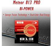Goma para tenis de mesa METEOR 813 PRO BI-POWER Esponja única de doble color y doble energía interna Esponja pegajosa ofensiva para ping pong rojo