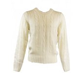 Suéter de críquet liso para hombre de Carta Sport S blanco