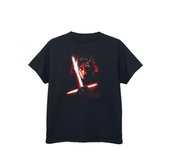 Guerra de las Galaxias: Camiseta de algodón cepillado Kylo Ren para niño de Los últimos Jedi 12-13 negro