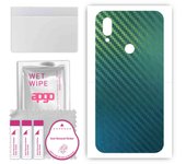 Adhesivo protector trasero apgo compatible con Xiaomi Redmi 7, lámina, vinilo - Patrón Carbono Camaleón CAKA1