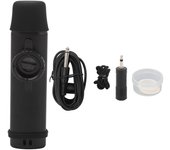 Kazoo eléctrico de 5 flautas con diafragmas de aleación de aluminio, portátil, para amantes de la música, color negro
