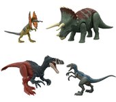 Jurassic World Jurassic World Domination Survival Instinct Blue Dilophosaurus Megaraptor Triceratops Conjunto de 4 Versión del paquete de frustración [Artículo]