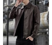 Chaqueta de cuero para hombre, marca de moda de primavera y otoño, PU, ​​informal, juvenil, para motocicleta, estación europea, abrigo para hombre M