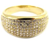 Anillo Chapado En Oro Blanco 'Sissi' 52 blanco