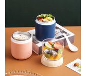 Recipiente portátil para desayuno, avena, cereales, nueces, yogur, ensalada, conjunto con tapa, cuchara, taza para aperitivos, comida Bento, tazón de sopa, fiambrera de cocina