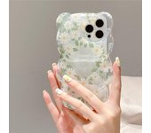 Funda de teléfono japonesa con forma de oso 3D y margaritas para iPhone 14, 11, 12, 13 Pro Max y 14 Plus, de silicona a prueba de golpes For iPhone 12