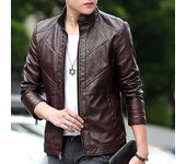 Chaqueta de Cuero para Hombre Chaqueta de Cuero Corta de otoño e Invierno para Hombre Traje de Moto de Cuero de simulación Informal Retro de Felpa Fina para Negocios M
