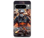 Coque - MANIACASE - Google Pixel 8a Pro - Souple - Noir - Max Verstappen F1 art wallpaper
