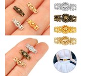 Accesorios Mini Vestido DIY Ultrapequeño Decoración Muñeca Bolsos Ropa Zapatos Hebillas Hebilla de Cinturón de Metal plata